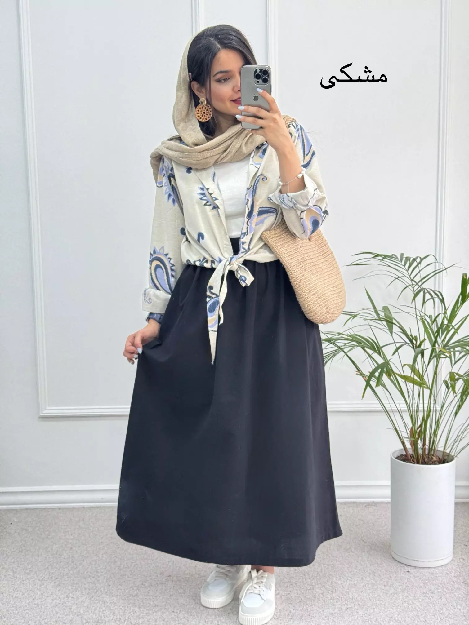 دامن لینن زارا